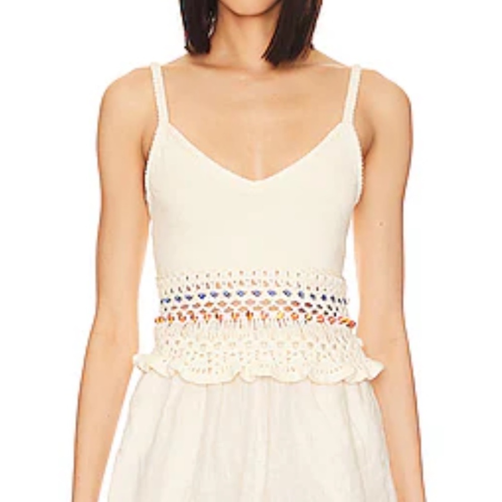 Tularosa Casimir Beaded Top in Ivory